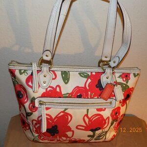Coach Shoulder Bag with Flower Print
